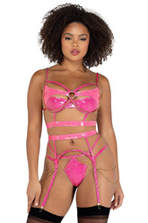 Conjunto de sujetador de vinilo y cadena